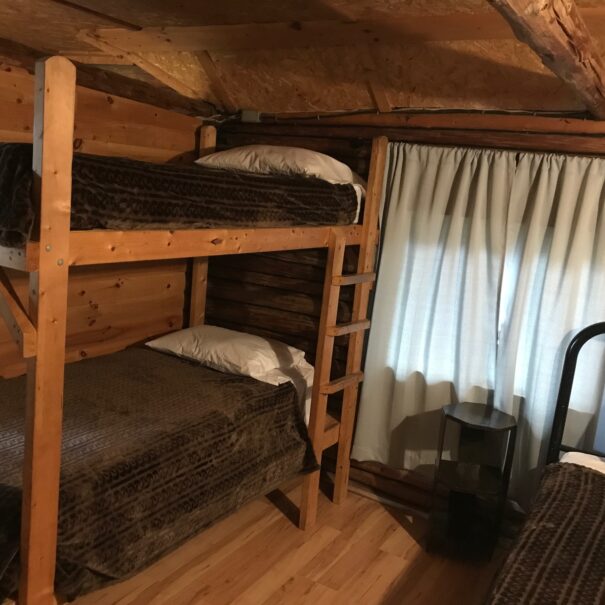 Bedroom #2 with a set of bunk beds and a single bed (three beds total)